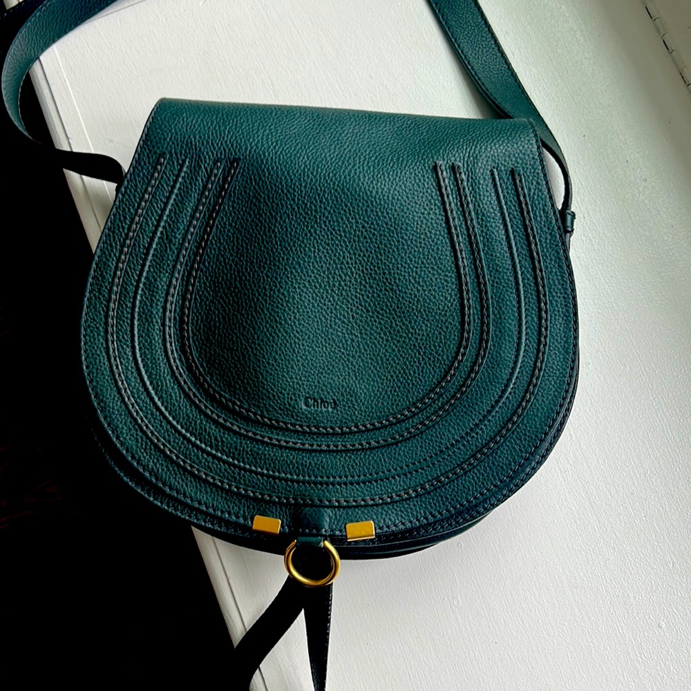 Very limited use - Chloe Marcie medium crossbody in emerald green